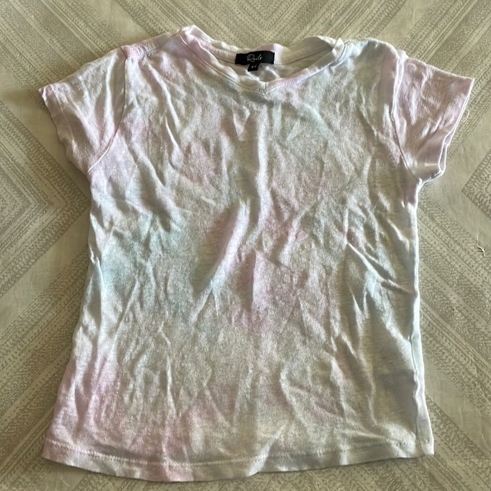 Rails Girls Light Faded Purple & Blue V Neck T-Shirt